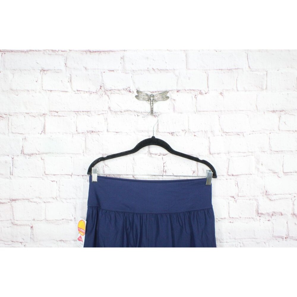 LL Bean Shaping Swimwear Soft Drape Swim Shorts Darkest Navy Size 12 - Picture 2 of 10